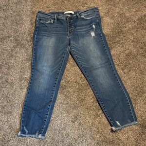 KanCan Distressed Dark Blue Skinny Jeans